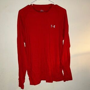 Under Armour Men's Bright Red Long Sleeve Shirt
